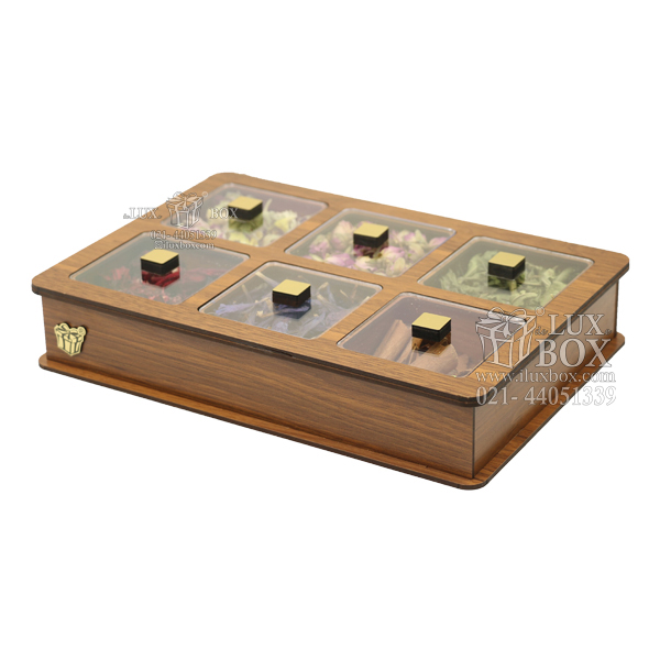 جعبه پذیرایی آجیل شکلات خوری چوبی LB11-0 