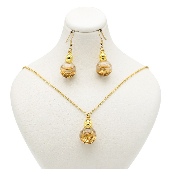 نیم ست زنانه طرح گوی براده طلا