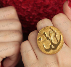 انگشتر برنجی طرح عشق