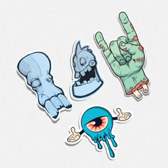 برچسب استیکر پشت سفید (فانتزی)