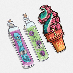 استیکر پشت سفید (فانتزی)