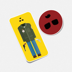 استیکر پشت سفید (فیلم تاکسی درایور)