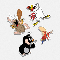 استیکر پشت سفید (کارتون)