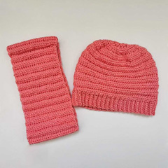 ست شال و کلاه کاموایی گلبهی