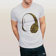 تی شرت طرح هدفون